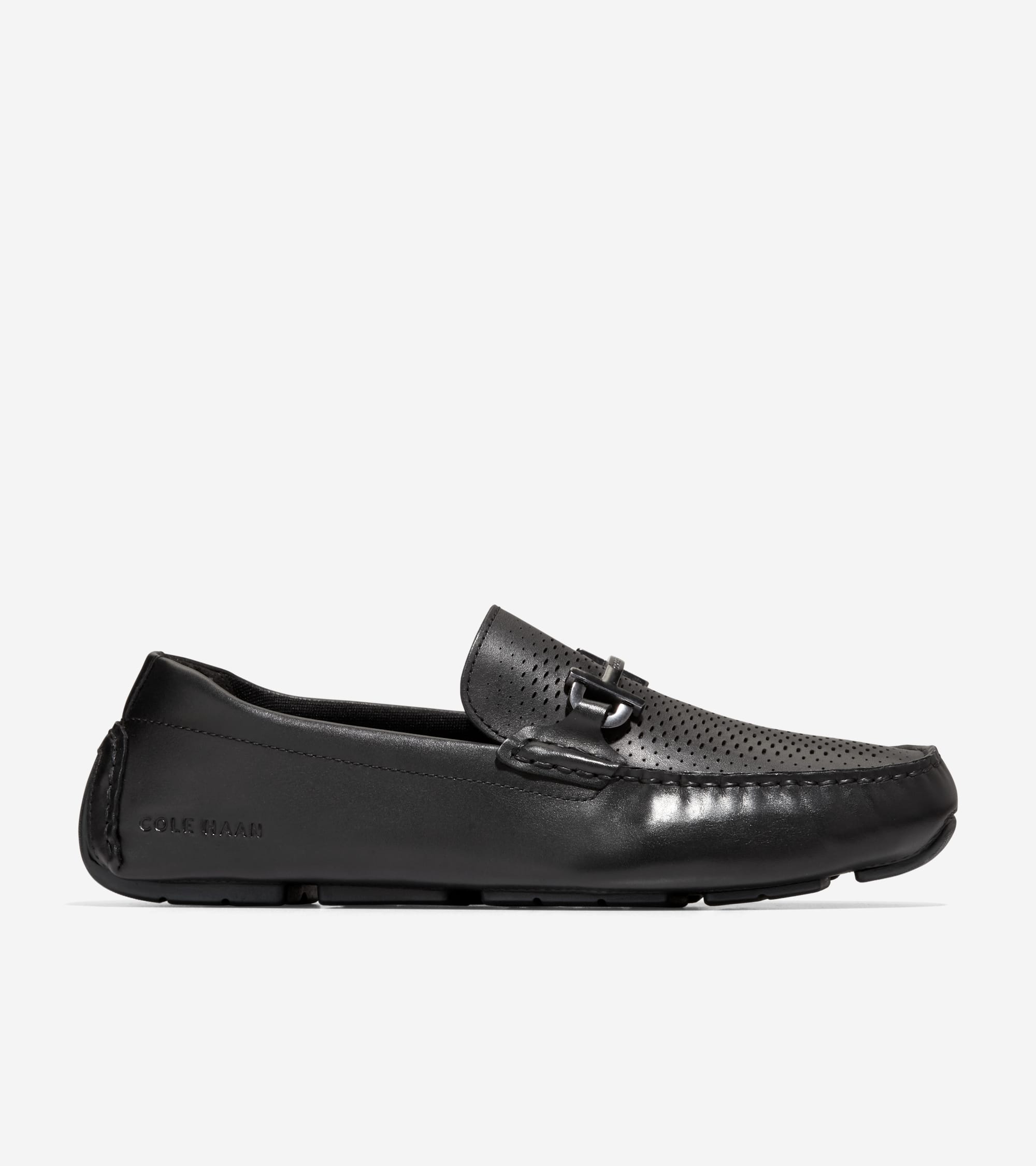 Men's Grand Laser Bit Driving Loafers in Black | Cole Haan